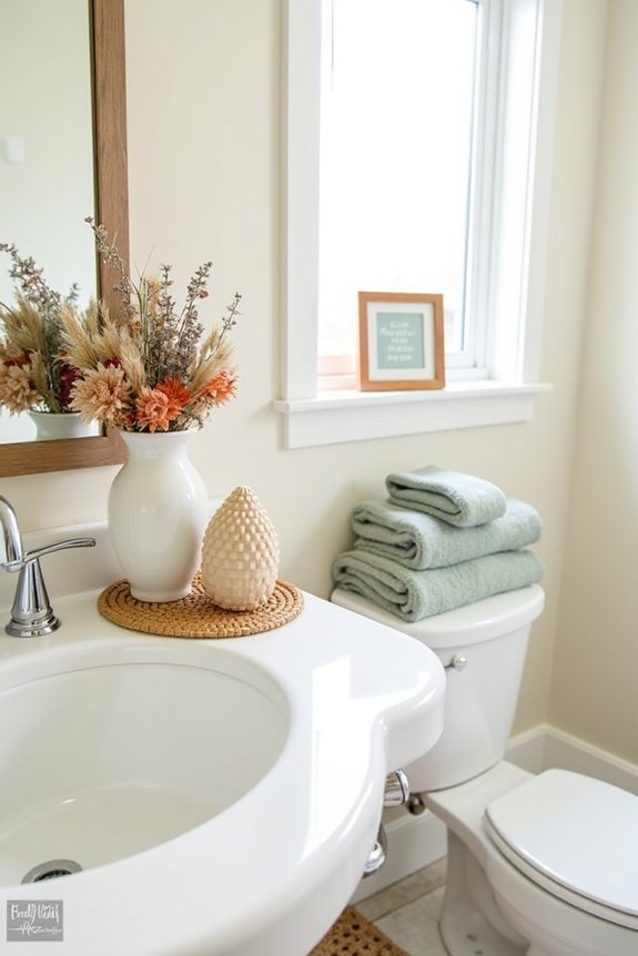 seasonal bathroom decor rotation