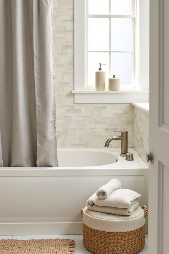 tiered tray centers coordinated bathroom display