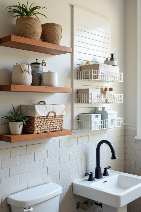 tiered trays wall mounted organizers