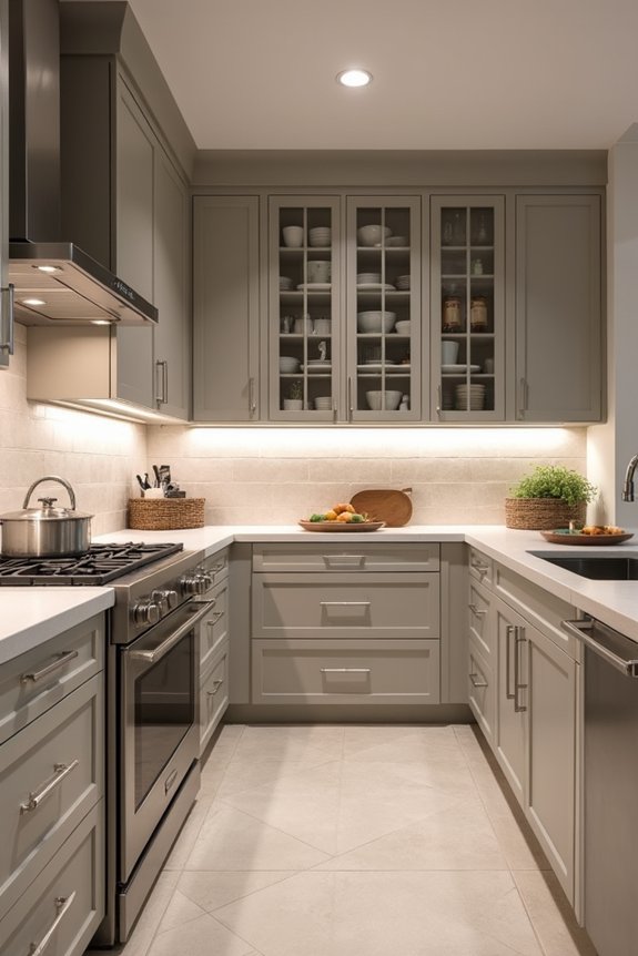 u shaped kitchen maximum flow