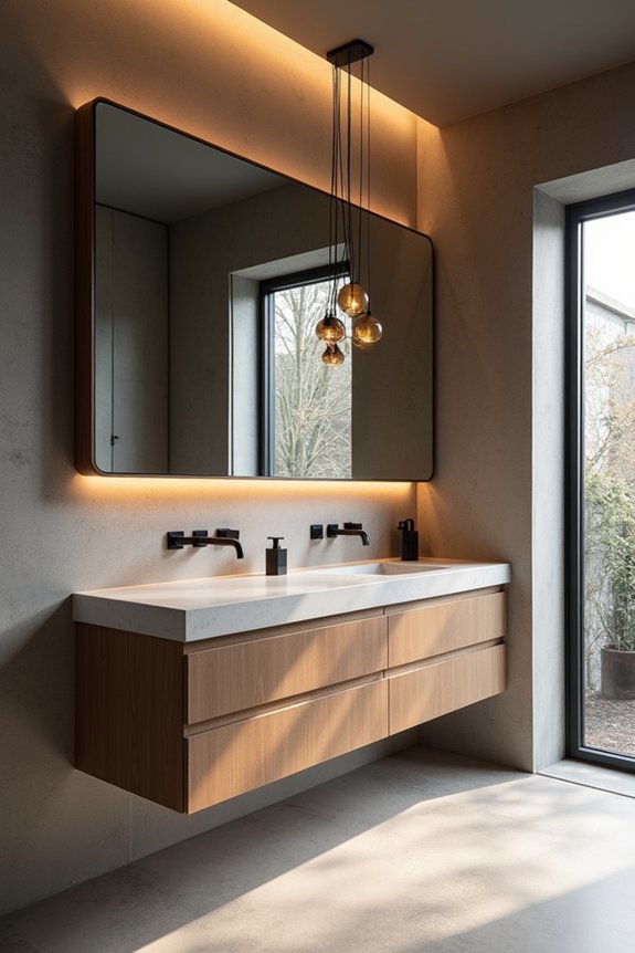vanity defines bathroom flow