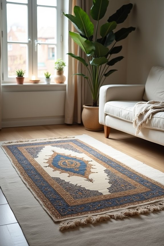 where to place prayer rug thoughtfully